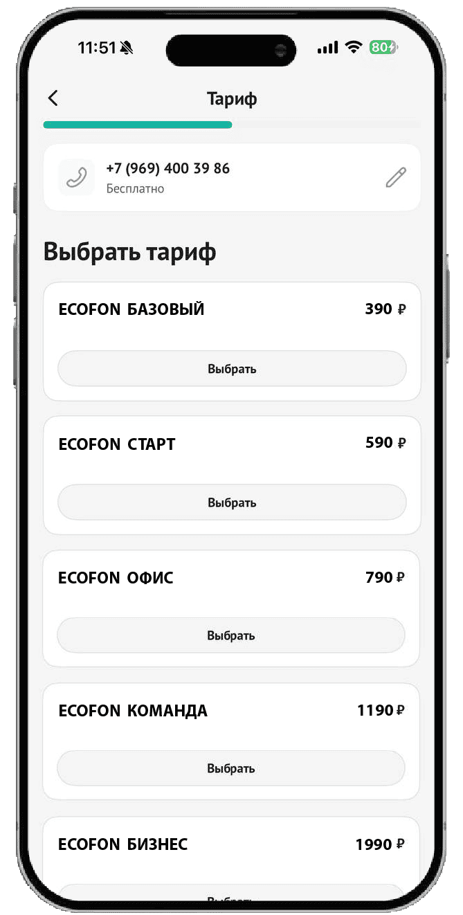ECOFON – мобильная связь – личный кабинет